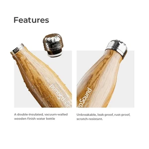 Hot & Cold Wooden Finish Sports Bottle - gallery image 3