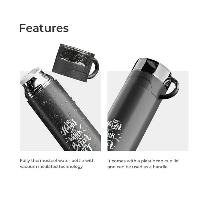 Hot & Cold Stainless Steel Sipper Bottle - gallery image 2