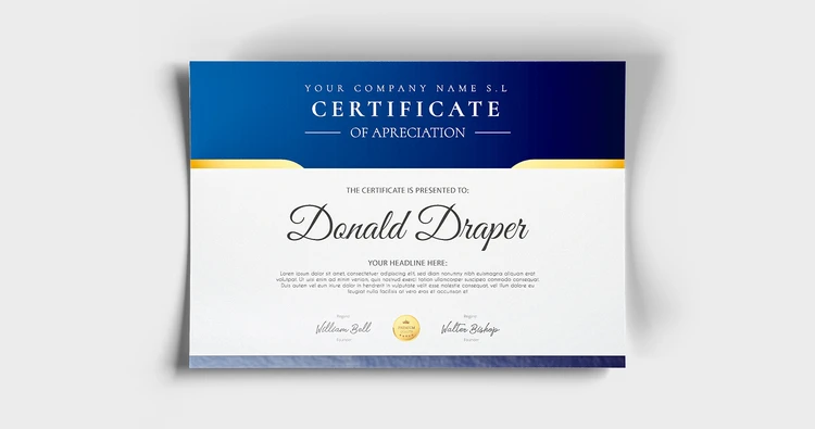 Certificate - primary view