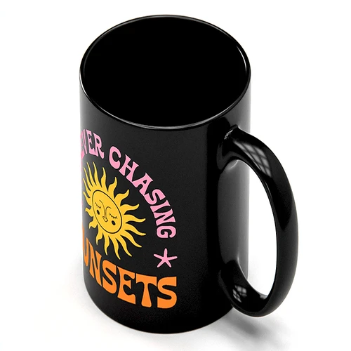 Black Coffee Mugs - detail view 2