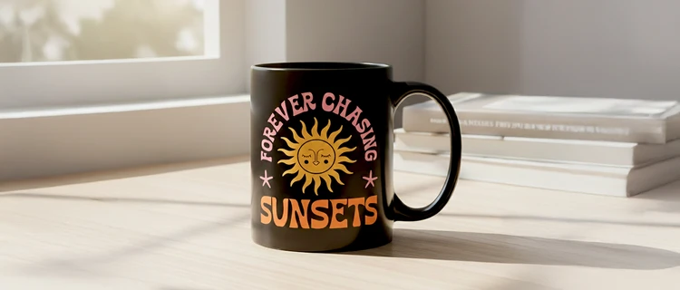 Black Coffee Mugs - alternate view