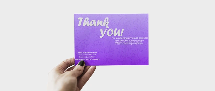 Thank You card - alternate view