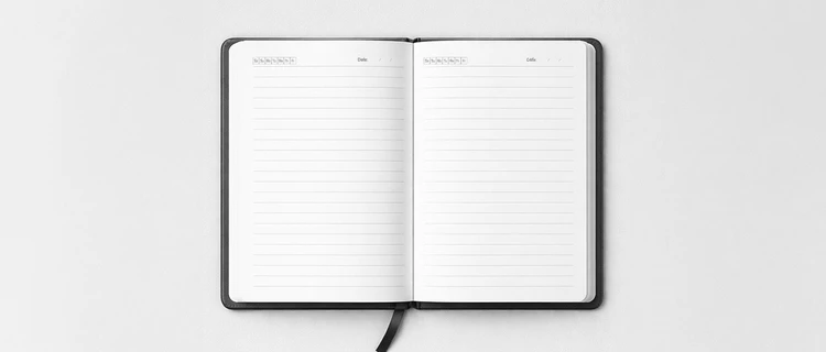 Magnetic Strap Diary - alternate view