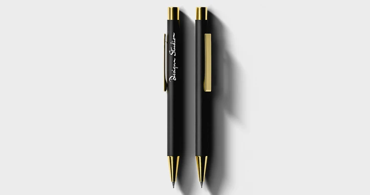 Pen with golden touch - primary view