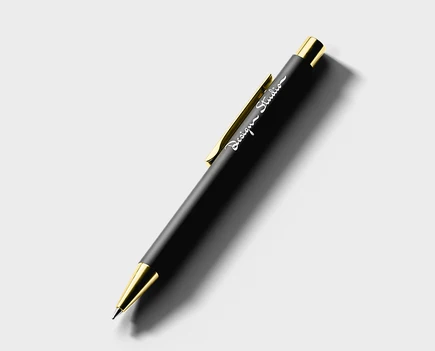 Pen with golden touch - detail view 1