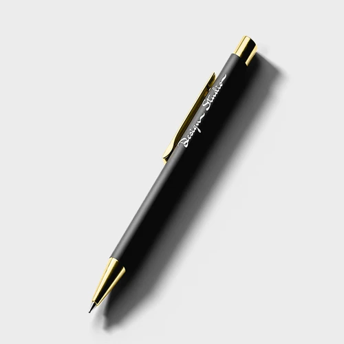 Pen with golden touch - detail view 1
